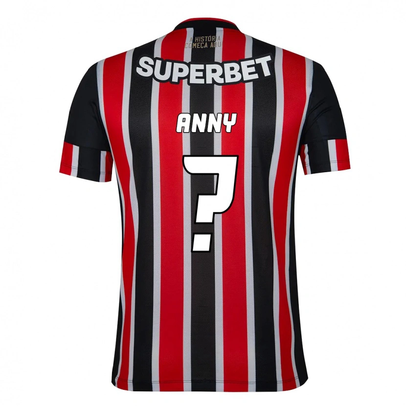 Danxen Uomo Maglia Anny #0 Nero Rosso Kit Gara Away 2025/26 Maglietta