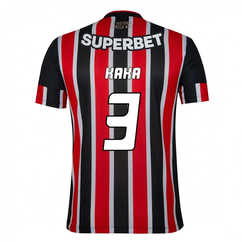 Danxen Uomo Maglia Kaká #3 Nero Rosso Kit Gara Away 2025/26 Maglietta