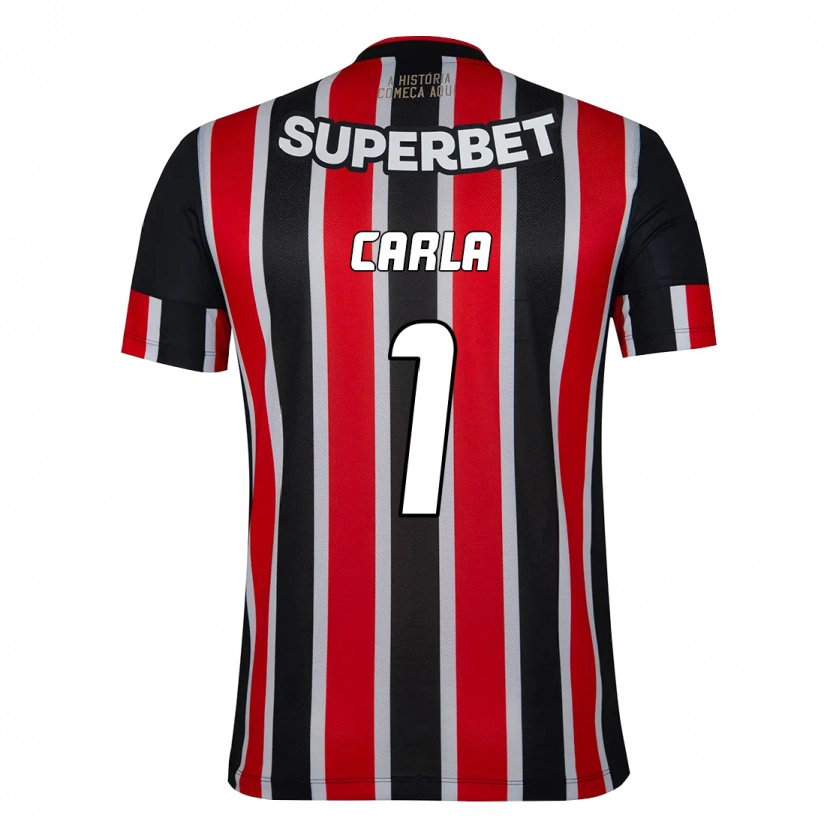 Danxen Uomo Maglia Carla #1 Nero Rosso Kit Gara Away 2025/26 Maglietta