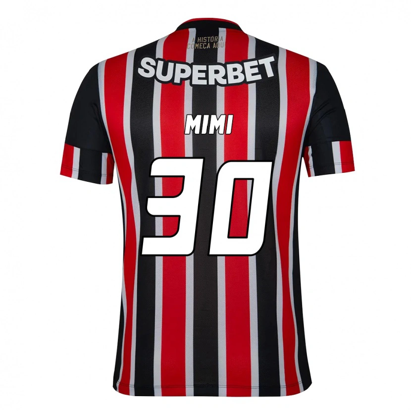 Danxen Uomo Maglia Mimi #30 Nero Rosso Kit Gara Away 2025/26 Maglietta