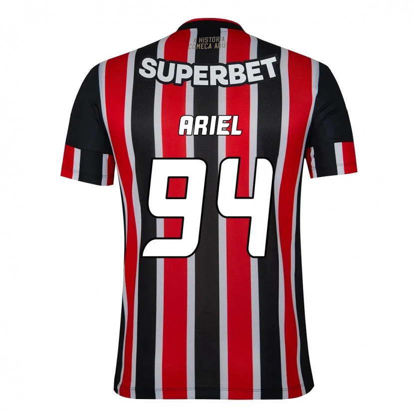 Danxen Uomo Maglia Ariel #94 Nero Rosso Kit Gara Away 2025/26 Maglietta