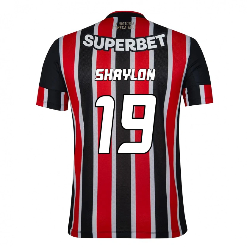 Danxen Uomo Maglia Shaylon #19 Nero Rosso Kit Gara Away 2025/26 Maglietta