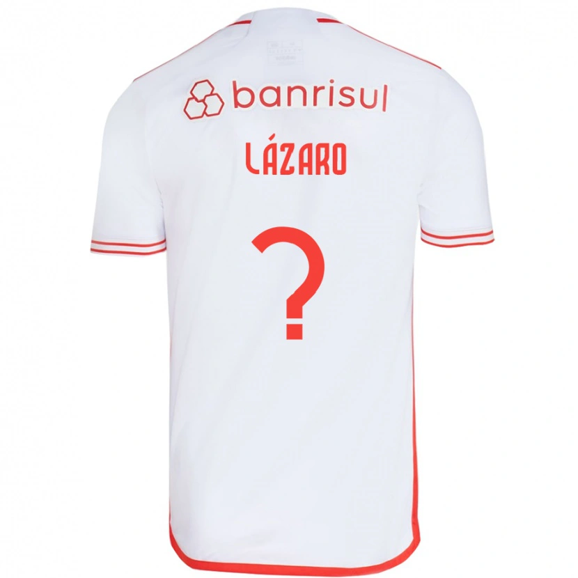 Danxen Uomo Maglia Lázaro #0 Bianco Rosso Kit Gara Away 2025/26 Maglietta
