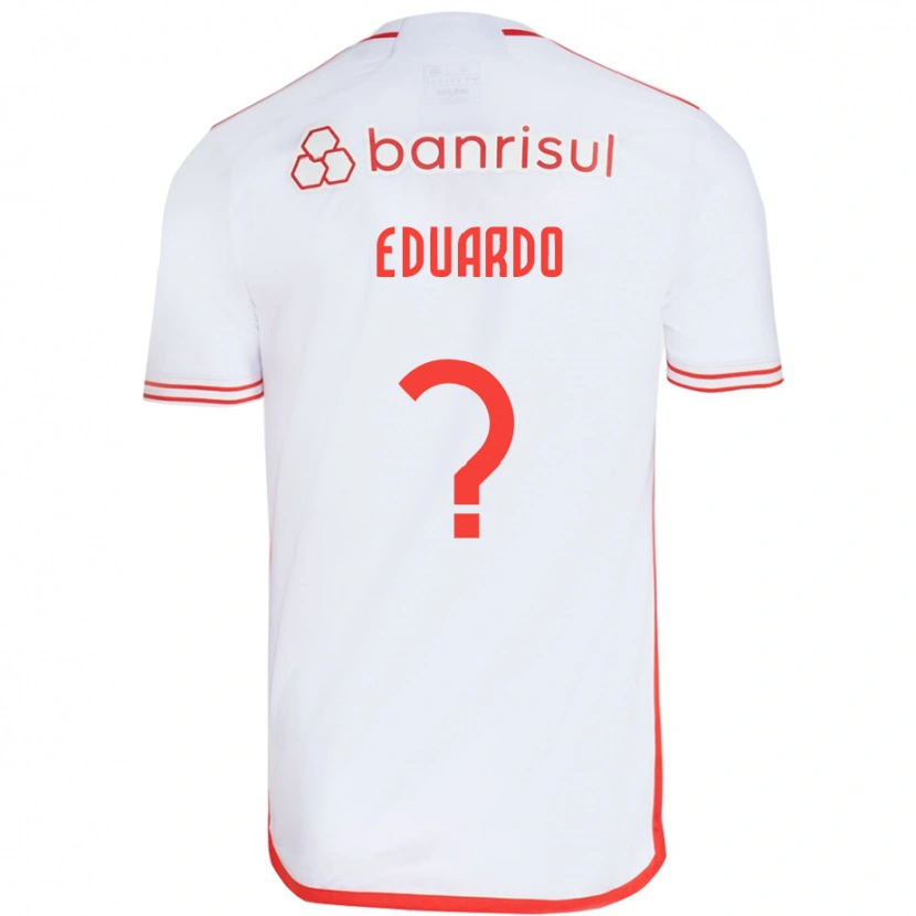 Danxen Uomo Maglia Carlos Eduardo #0 Bianco Rosso Kit Gara Away 2025/26 Maglietta