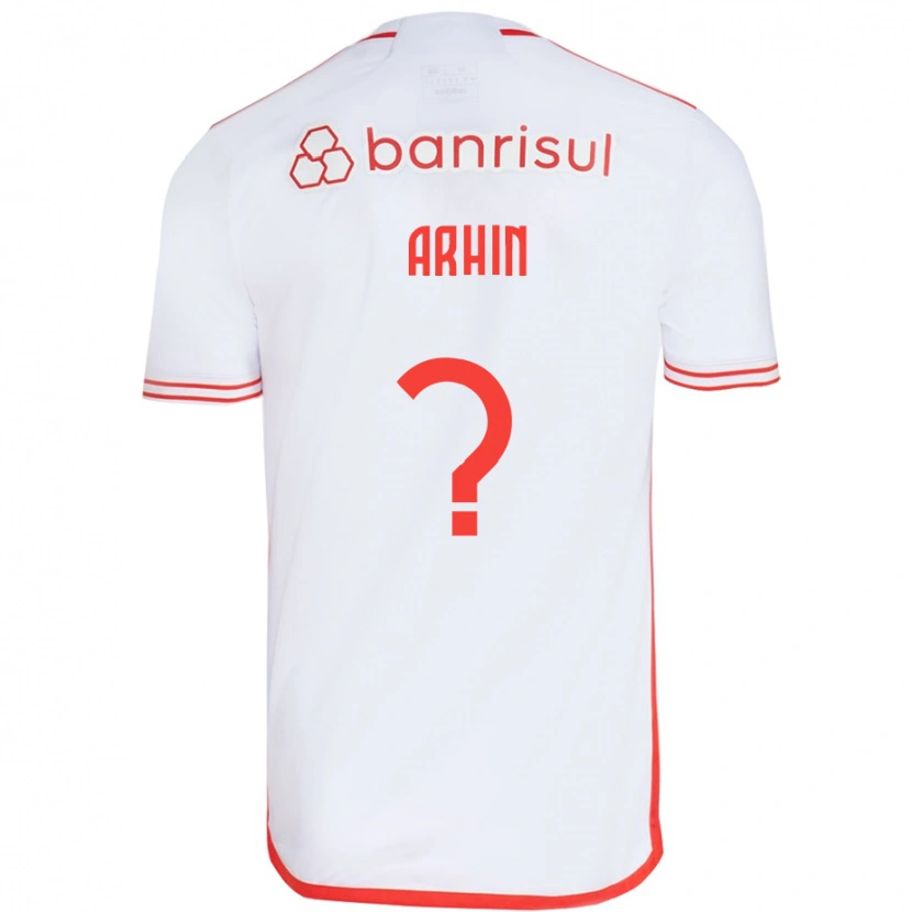 Danxen Uomo Maglia Benjamin Arhin #0 Bianco Rosso Kit Gara Away 2025/26 Maglietta