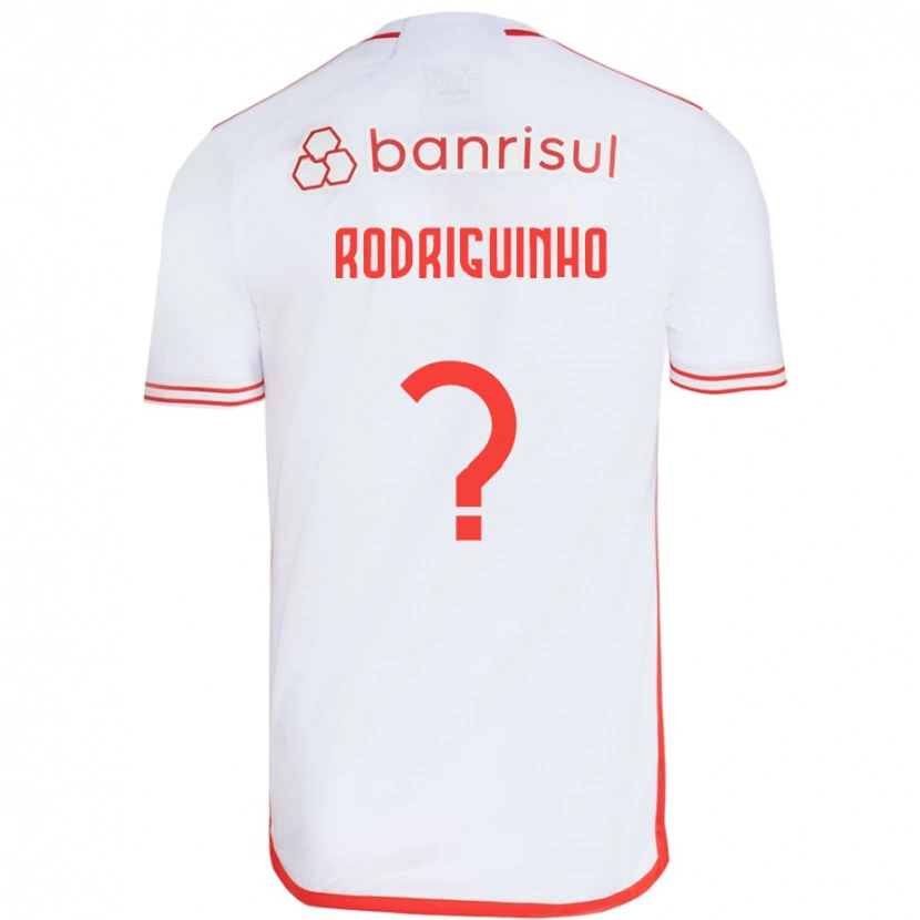 Danxen Uomo Maglia Rodriguinho #0 Bianco Rosso Kit Gara Away 2025/26 Maglietta