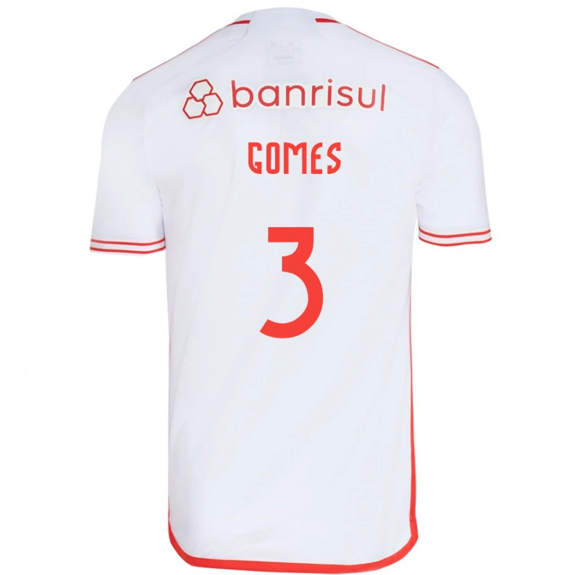 Danxen Uomo Maglia Igor Gomes #3 Bianco Rosso Kit Gara Away 2025/26 Maglietta