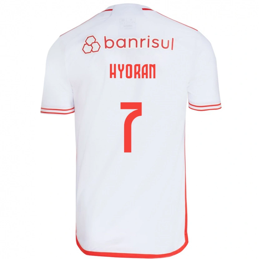 Danxen Uomo Maglia Hyoran #7 Bianco Rosso Kit Gara Away 2025/26 Maglietta