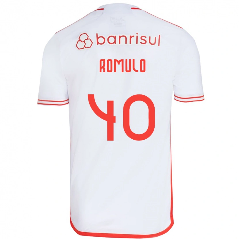 Danxen Uomo Maglia Rômulo #40 Bianco Rosso Kit Gara Away 2025/26 Maglietta