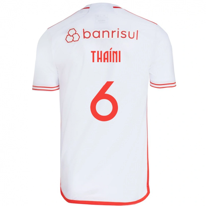 Danxen Uomo Maglia Thaíni #6 Bianco Rosso Kit Gara Away 2025/26 Maglietta