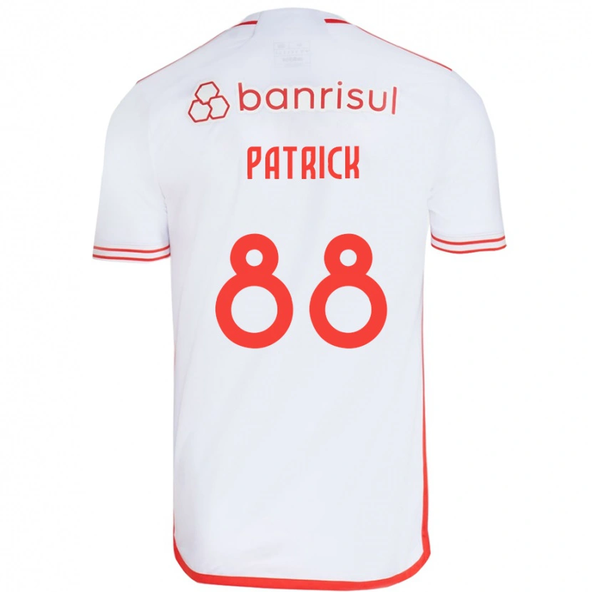 Danxen Uomo Maglia Patrick #88 Bianco Rosso Kit Gara Away 2025/26 Maglietta
