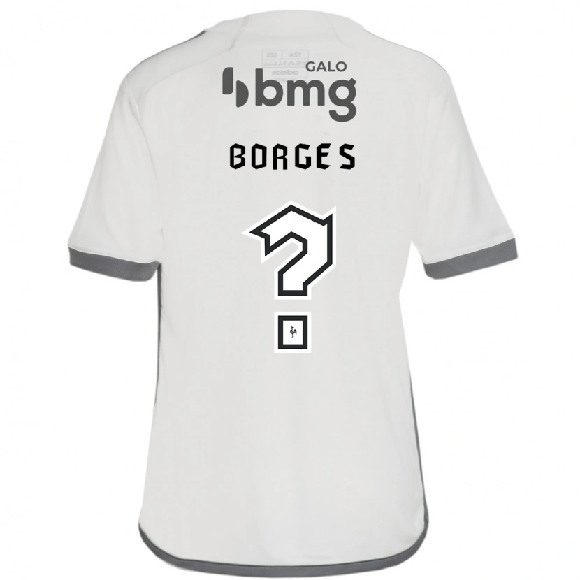Danxen Uomo Maglia Leo Borges #0 Bianco Sporco Kit Gara Away 2025/26 Maglietta