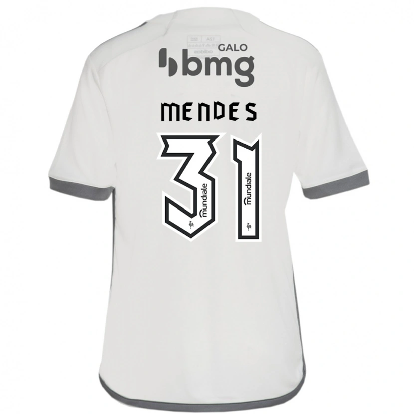 Danxen Uomo Maglia Matheus Mendes #31 Bianco Sporco Kit Gara Away 2025/26 Maglietta