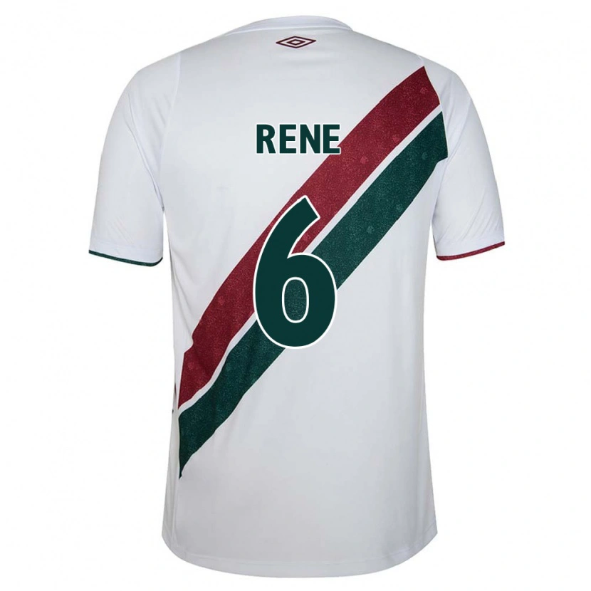 Danxen Uomo Maglia Renê #6 Bianco Verde Borgogna Kit Gara Away 2025/26 Maglietta