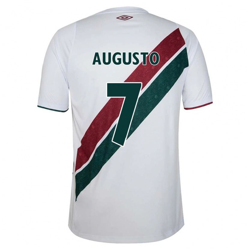 Danxen Uomo Maglia Renato Augusto #7 Bianco Verde Borgogna Kit Gara Away 2025/26 Maglietta