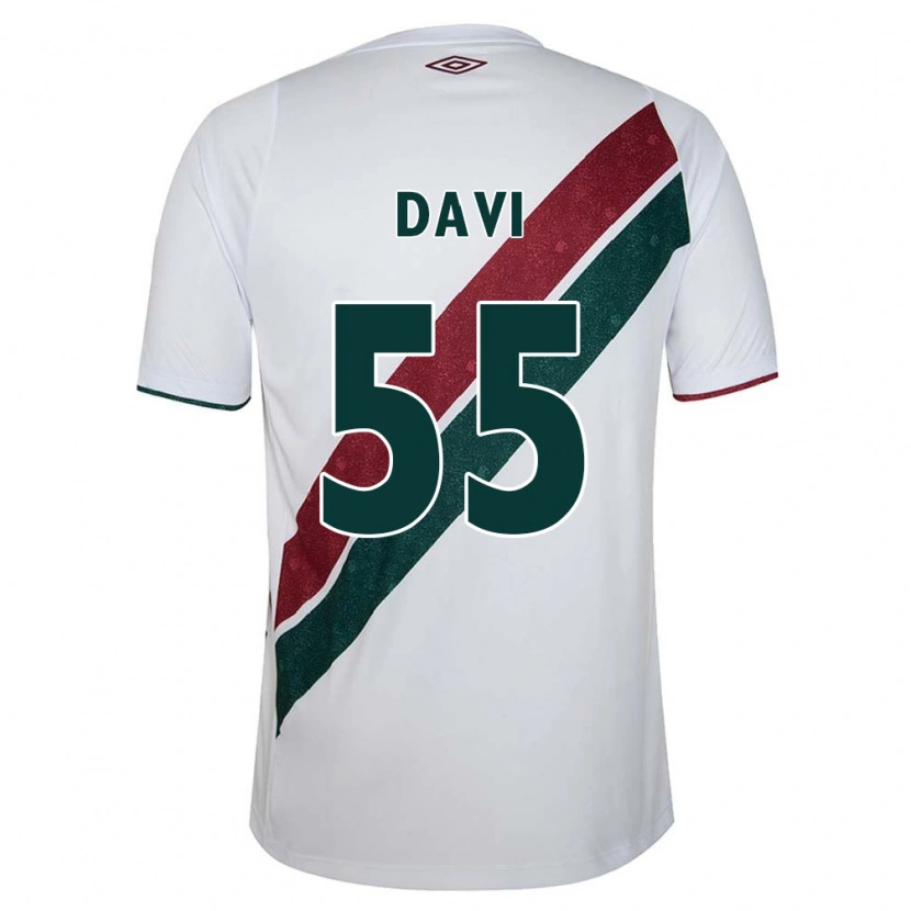Danxen Uomo Maglia Wallace Davi #55 Bianco Verde Borgogna Kit Gara Away 2025/26 Maglietta