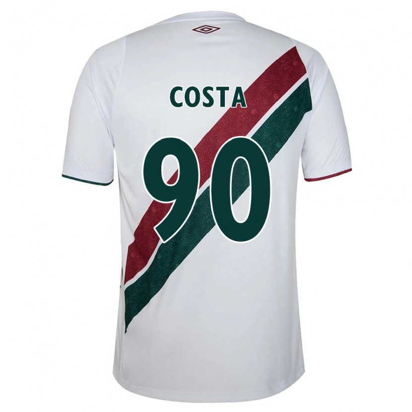 Danxen Uomo Maglia Douglas Costa #90 Bianco Verde Borgogna Kit Gara Away 2025/26 Maglietta