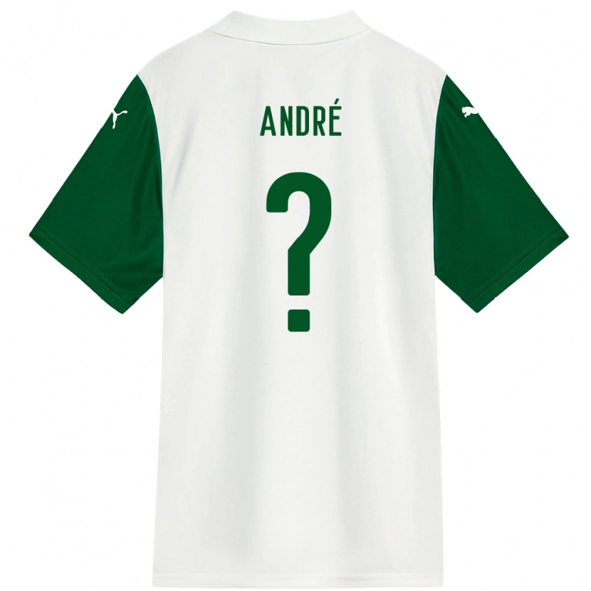 Danxen Uomo Maglia Vitor André #0 Bianco Verde Kit Gara Away 2025/26 Maglietta