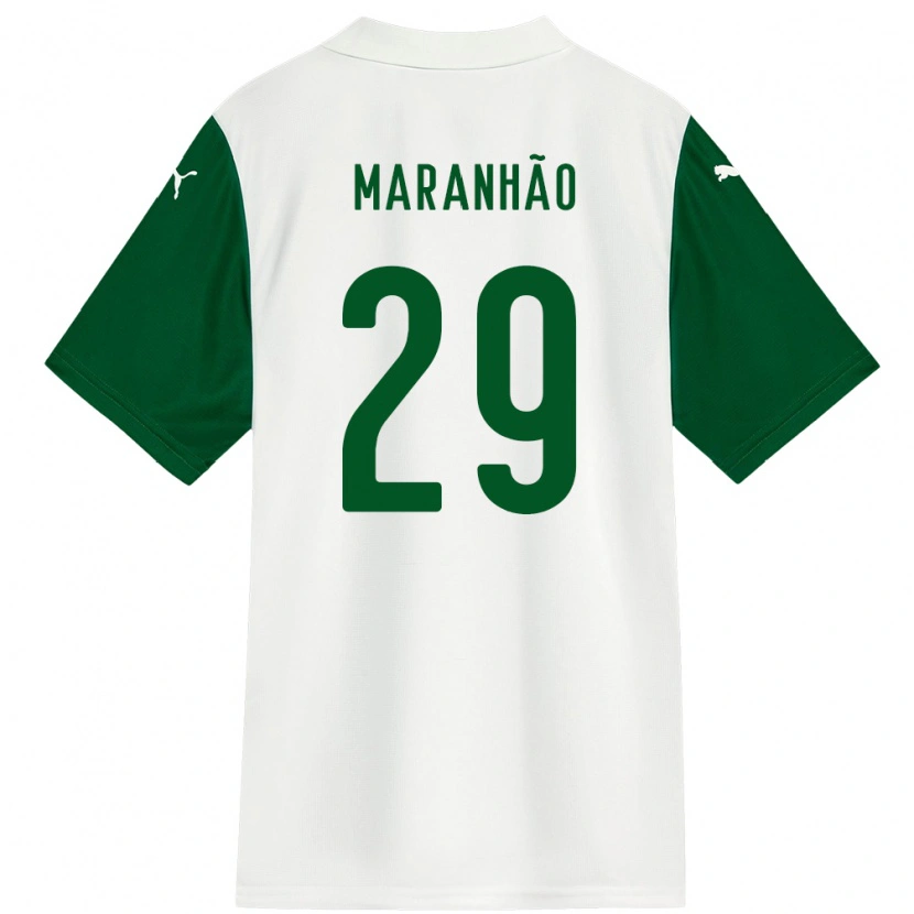 Danxen Uomo Maglia Taina Maranhão #29 Bianco Verde Kit Gara Away 2025/26 Maglietta