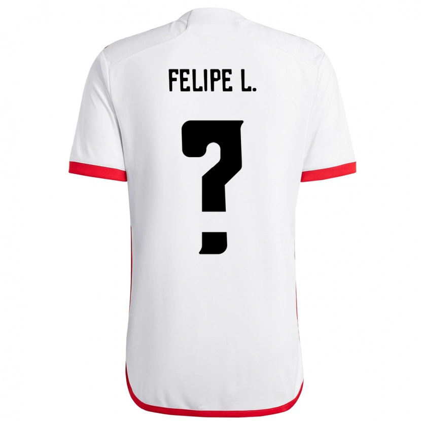 Danxen Uomo Maglia Felipe Lima #0 Bianco Rosso Kit Gara Away 2025/26 Maglietta