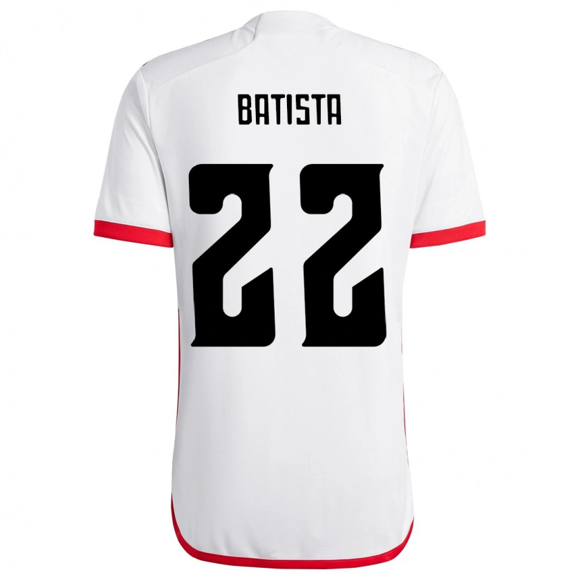 Danxen Uomo Maglia Gabriel Batista #22 Bianco Rosso Kit Gara Away 2025/26 Maglietta
