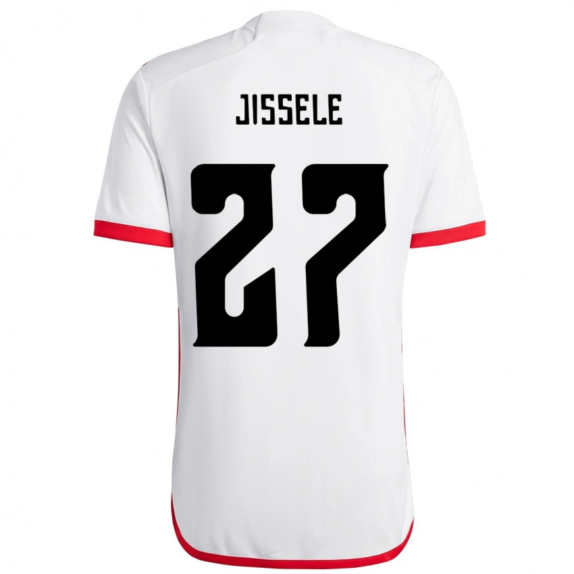 Danxen Uomo Maglia Jissele #27 Bianco Rosso Kit Gara Away 2025/26 Maglietta