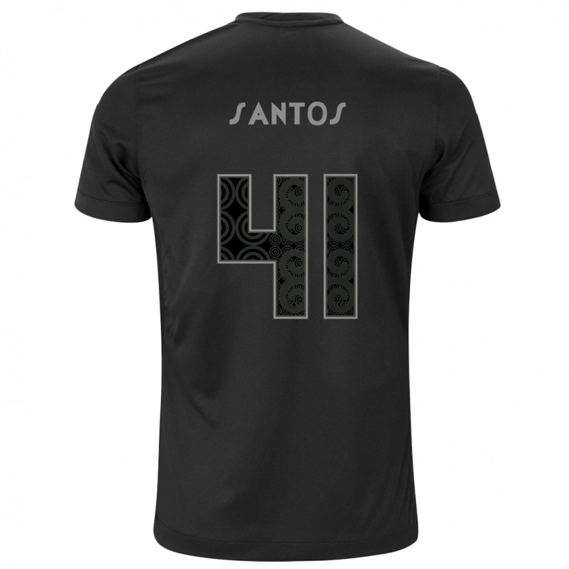Danxen Uomo Maglia Renato Santos #41 Nero Bianco Kit Gara Away 2025/26 Maglietta