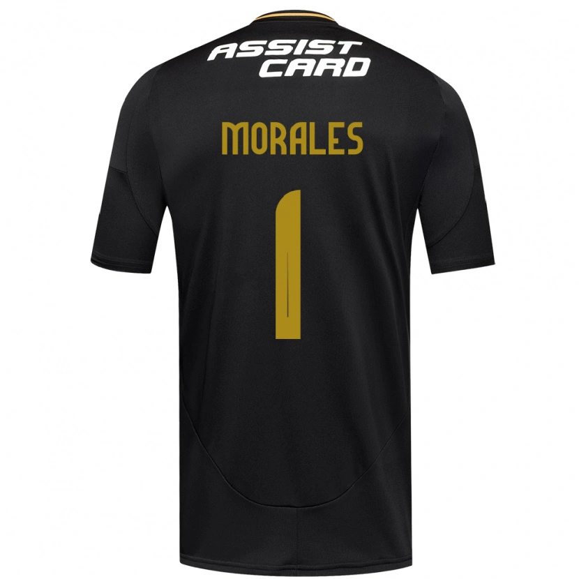 Danxen Uomo Maglia Benjamín Morales #1 Nero Bianco Kit Gara Away 2025/26 Maglietta