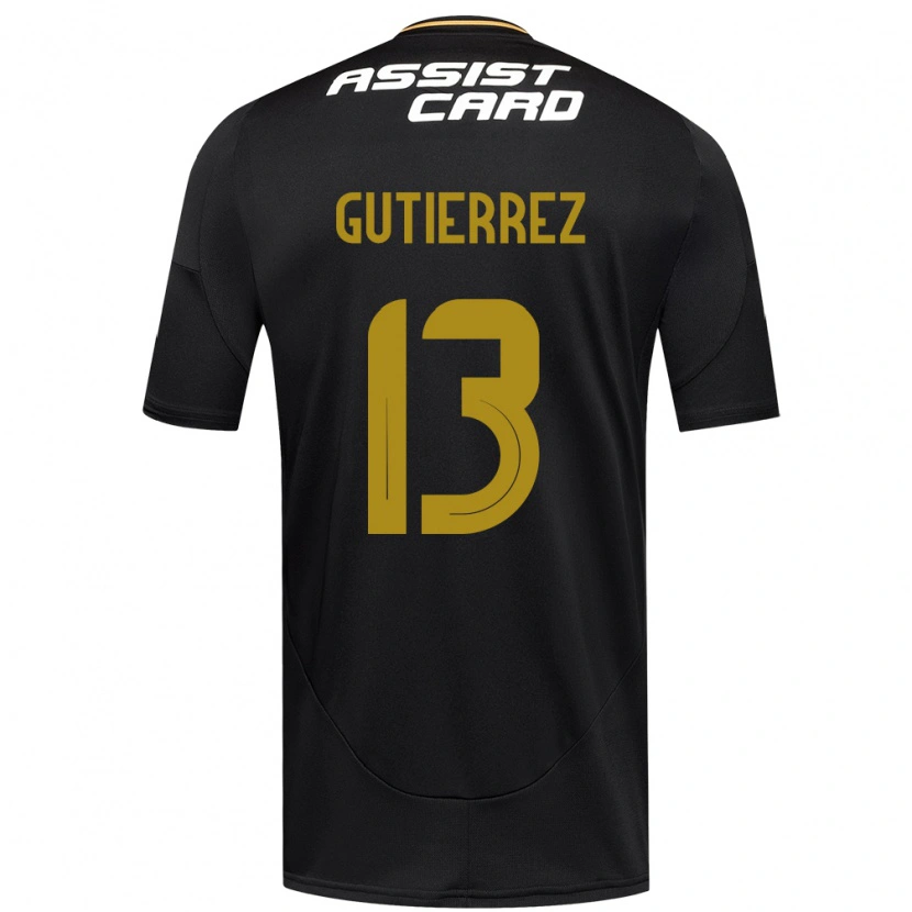 Danxen Uomo Maglia Bruno Gutiérrez #13 Nero Bianco Kit Gara Away 2025/26 Maglietta