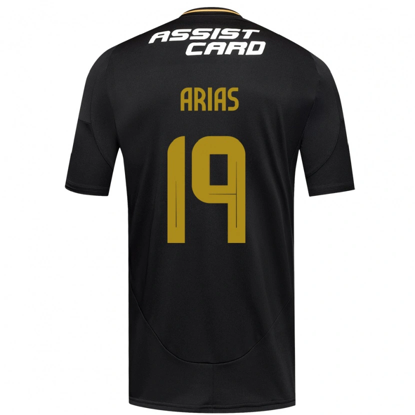 Danxen Uomo Maglia Bastián Arias #19 Nero Bianco Kit Gara Away 2025/26 Maglietta