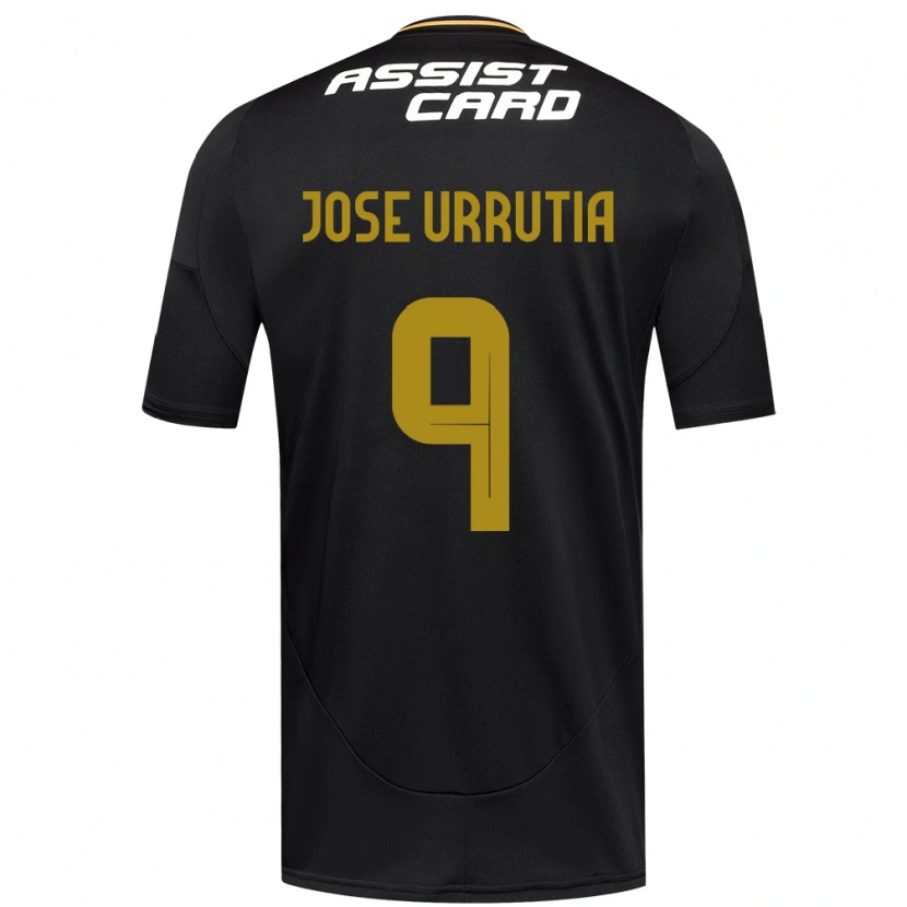 Danxen Uomo Maglia María José Urrutia #9 Nero Bianco Kit Gara Away 2025/26 Maglietta