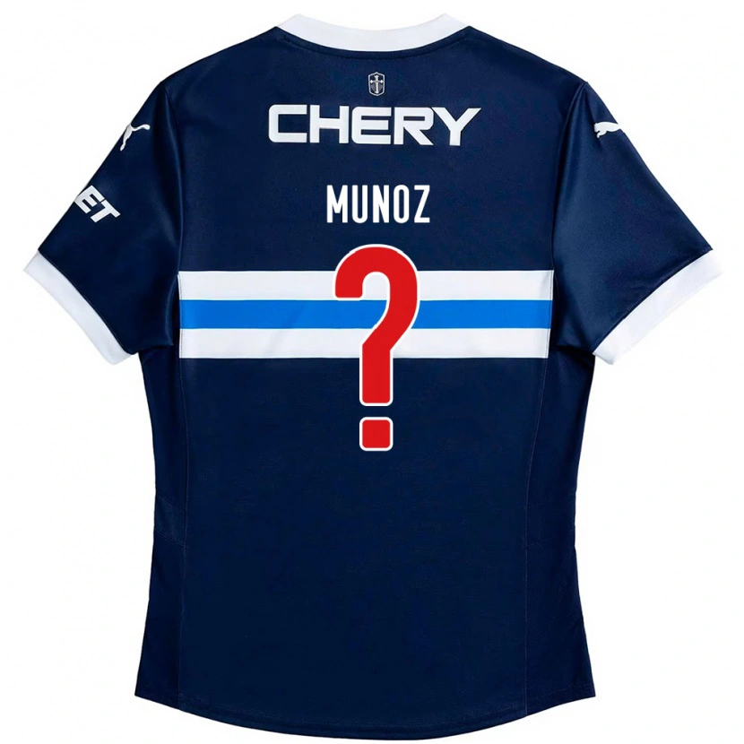 Danxen Uomo Maglia Luis Muñoz #0 Blu Royal Bianco Kit Gara Away 2025/26 Maglietta