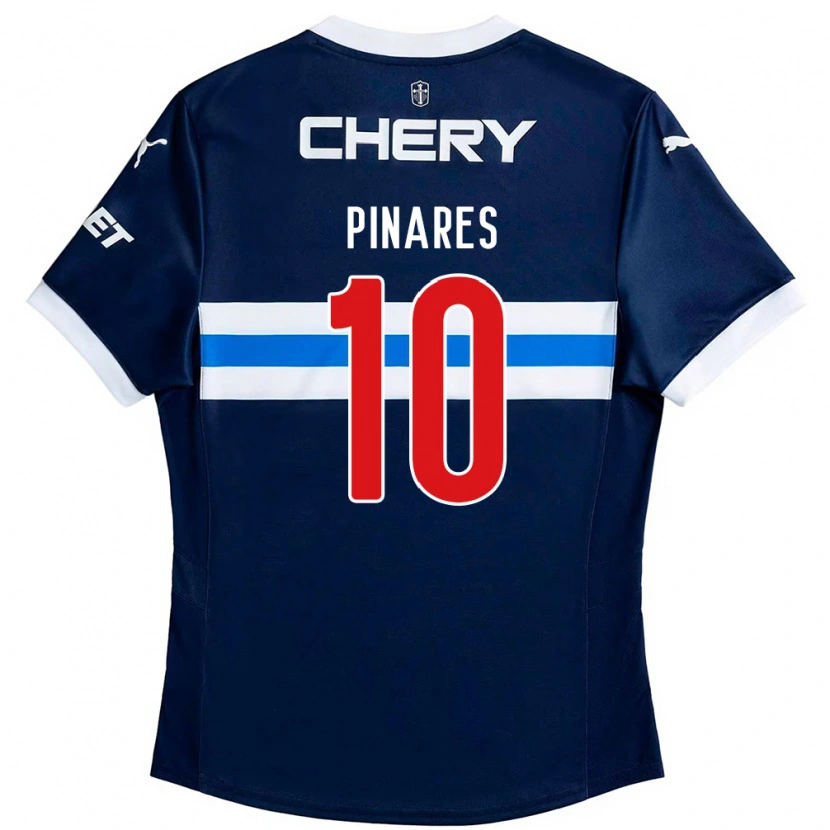 Danxen Uomo Maglia Cesar Pinares #10 Blu Royal Bianco Kit Gara Away 2025/26 Maglietta