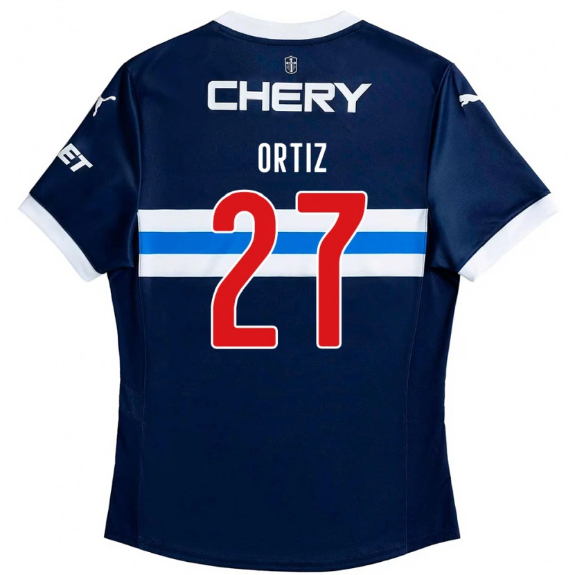 Danxen Uomo Maglia Jorge Ortiz #27 Blu Royal Bianco Kit Gara Away 2025/26 Maglietta