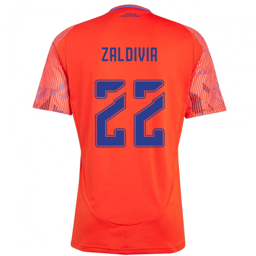 Danxen Uomo Maglia Matías Zaldivia #22 Arancione Rosso Kit Gara Away 2025/26 Maglietta