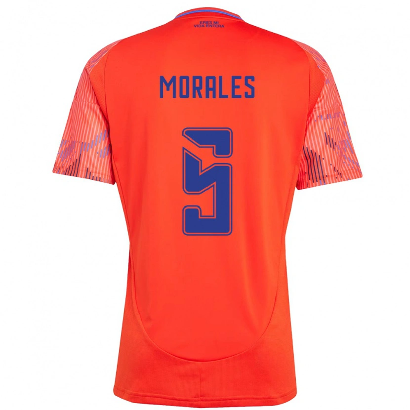 Danxen Uomo Maglia Mariana Morales #5 Arancione Rosso Kit Gara Away 2025/26 Maglietta