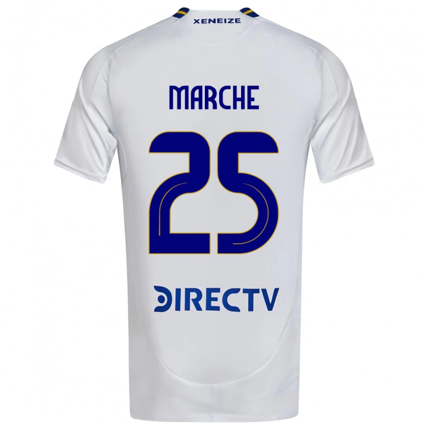 Danxen Uomo Maglia Agustín Marchesín #25 Bianco Blu Kit Gara Away 2025/26 Maglietta