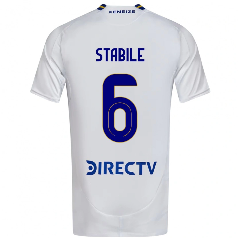 Danxen Uomo Maglia Eliana Stábile #6 Bianco Blu Kit Gara Away 2025/26 Maglietta