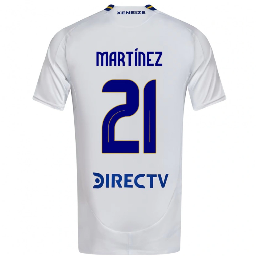 Danxen Uomo Maglia Julieta Martínez #21 Bianco Blu Kit Gara Away 2025/26 Maglietta