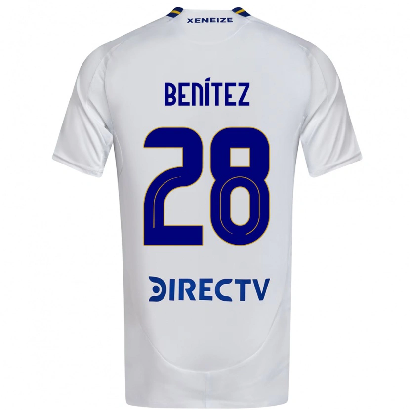 Danxen Uomo Maglia Yazmín Benítez #28 Bianco Blu Kit Gara Away 2025/26 Maglietta