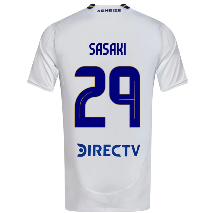 Danxen Uomo Maglia Yuria Sasaki #29 Bianco Blu Kit Gara Away 2025/26 Maglietta