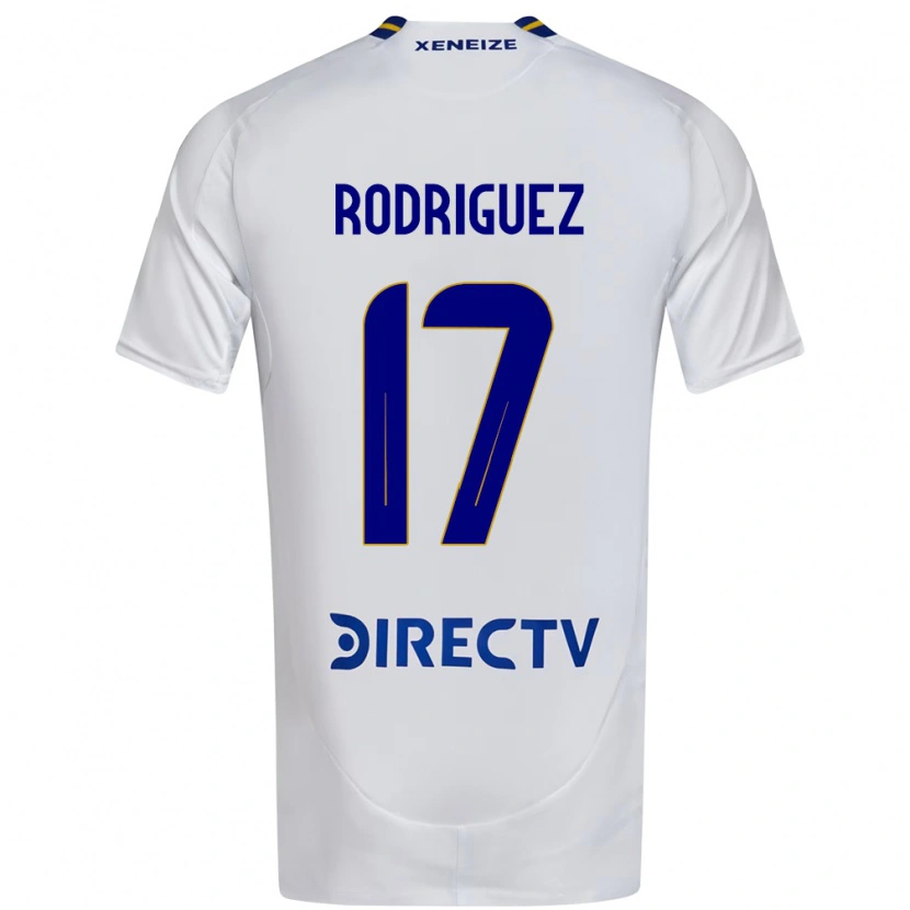Danxen Uomo Maglia Fanny Rodriguez #17 Bianco Blu Kit Gara Away 2025/26 Maglietta