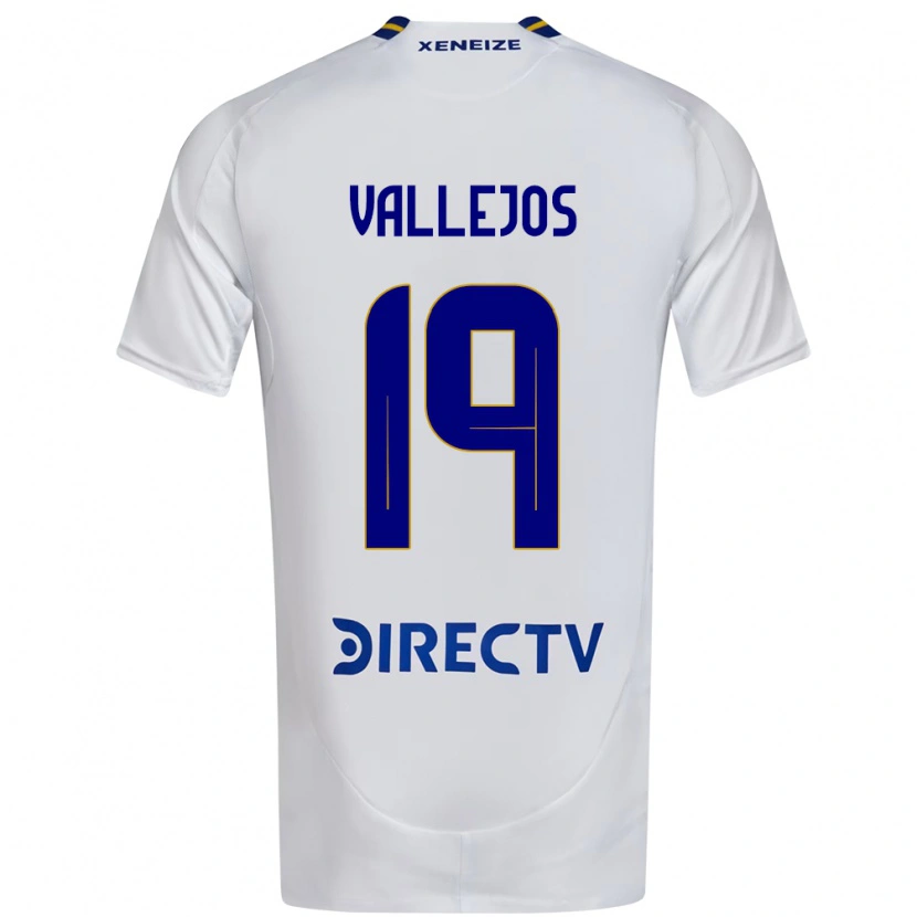 Danxen Uomo Maglia Fabiana Vallejos #19 Bianco Blu Kit Gara Away 2025/26 Maglietta