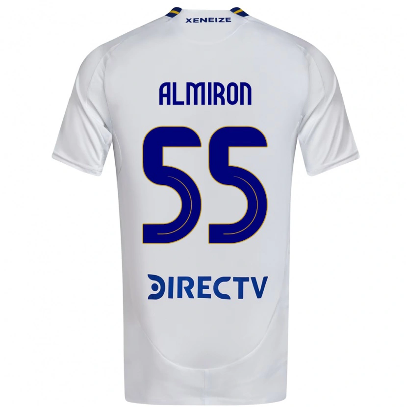 Danxen Uomo Maglia Ezequiel Almiron #55 Bianco Blu Kit Gara Away 2025/26 Maglietta