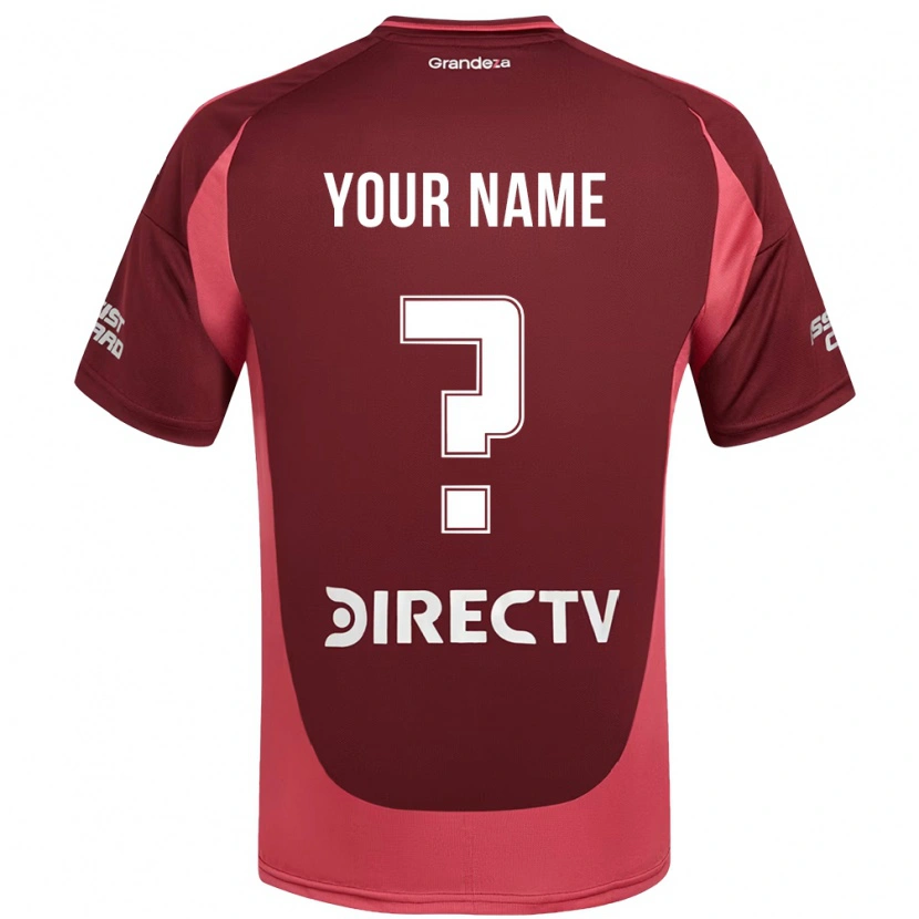 Danxen Uomo Maglia Il Tuo Nome #0 Borgogna Magenta Kit Gara Away 2025/26 Maglietta