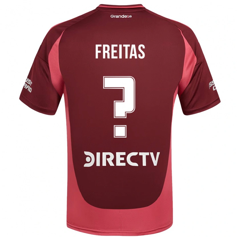 Danxen Uomo Maglia Joaquín Freitas #0 Borgogna Magenta Kit Gara Away 2025/26 Maglietta