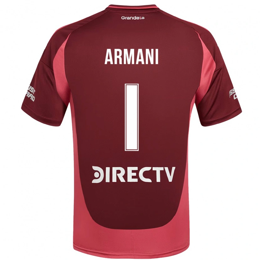Danxen Uomo Maglia Franco Armani #1 Borgogna Magenta Kit Gara Away 2025/26 Maglietta