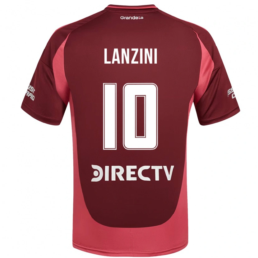 Danxen Uomo Maglia Manuel Lanzini #10 Borgogna Magenta Kit Gara Away 2025/26 Maglietta