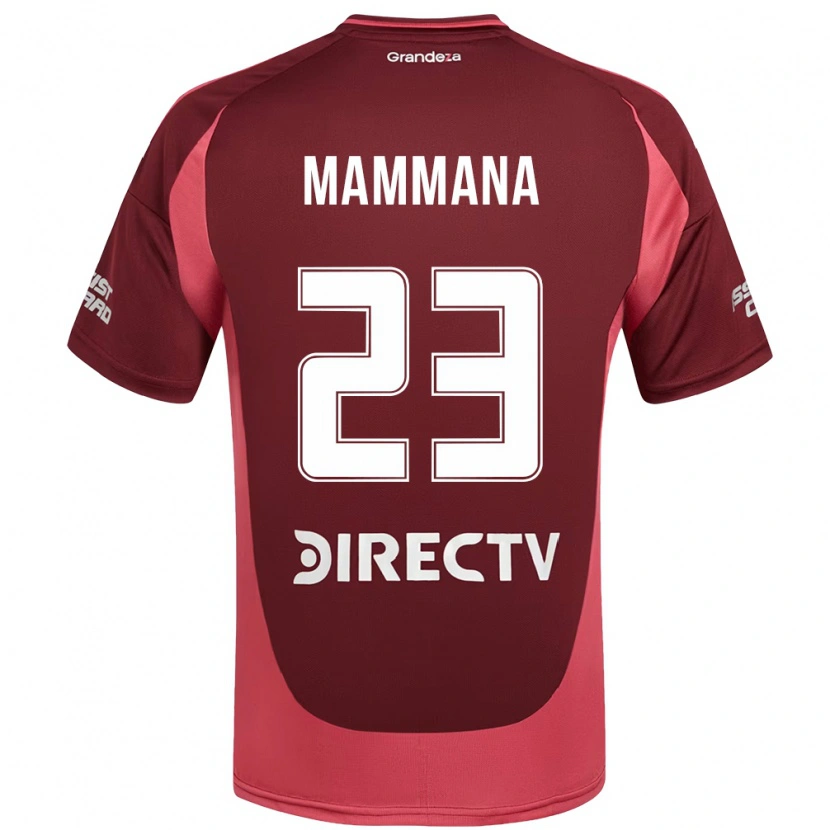 Danxen Uomo Maglia Emanuel Mammana #23 Borgogna Magenta Kit Gara Away 2025/26 Maglietta