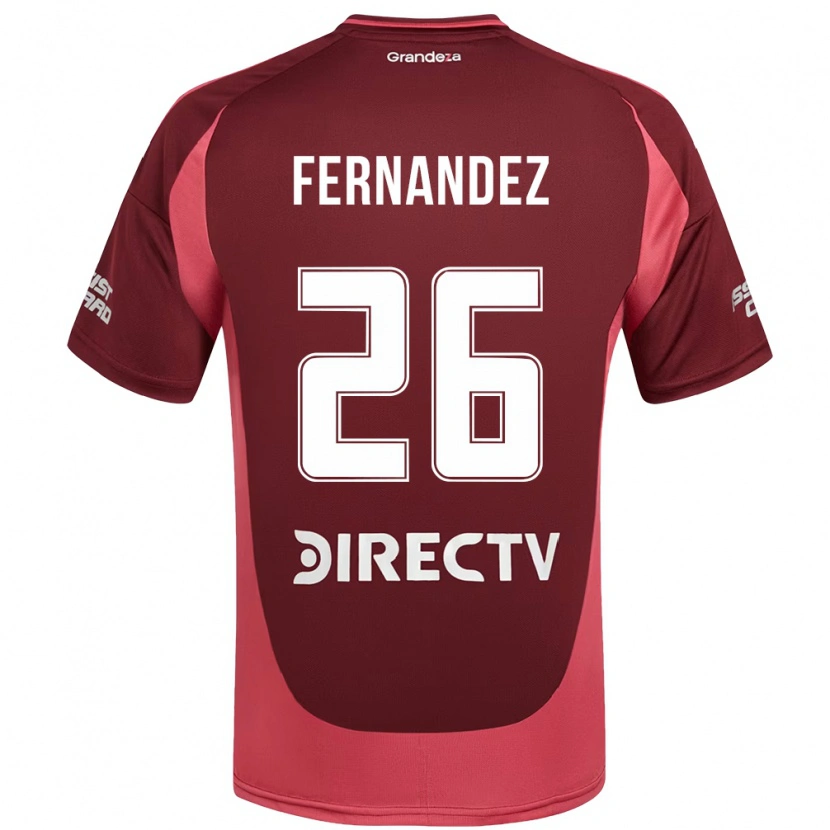 Danxen Uomo Maglia Nacho Fernández #26 Borgogna Magenta Kit Gara Away 2025/26 Maglietta